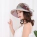 s Sun Protect Hat Gradient Flower AntiUV Cloth Wide Brim Mesh Sweet Caps  eb-25378742
